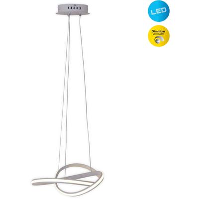 NÄVE LED Pendelleuchte "Odrive", weiß, 1 flammig, Ø 56cm H: 130cm,, Lampen, dimmbar, schleifenähnlich geschwungene Leuchtstreifen, weiß, H: 130cm Image