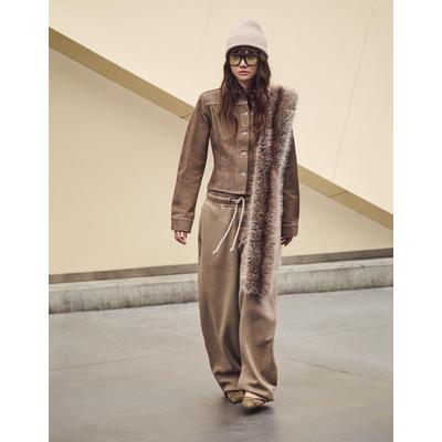 Bershka Denim Jacket Women M Brown
