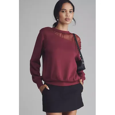 Maeve Sheer-Shoulder Sweatshirt