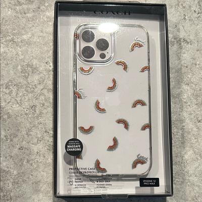 Coach Cell Phones & Accessories | Coach New York Protective Case For Apple Iphone 12 Pro Max - Rainbow | Color: Red/White | Size: Iphone 12 Pro Max