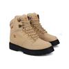 Stiefel DC SHOES "Peary Tr", Gr. 10,5(44), schwarz (tan, schwarz), Obermaterial: Leder (Kuh) / Futter: Textil / Außensohle: Gummi, Schuhe