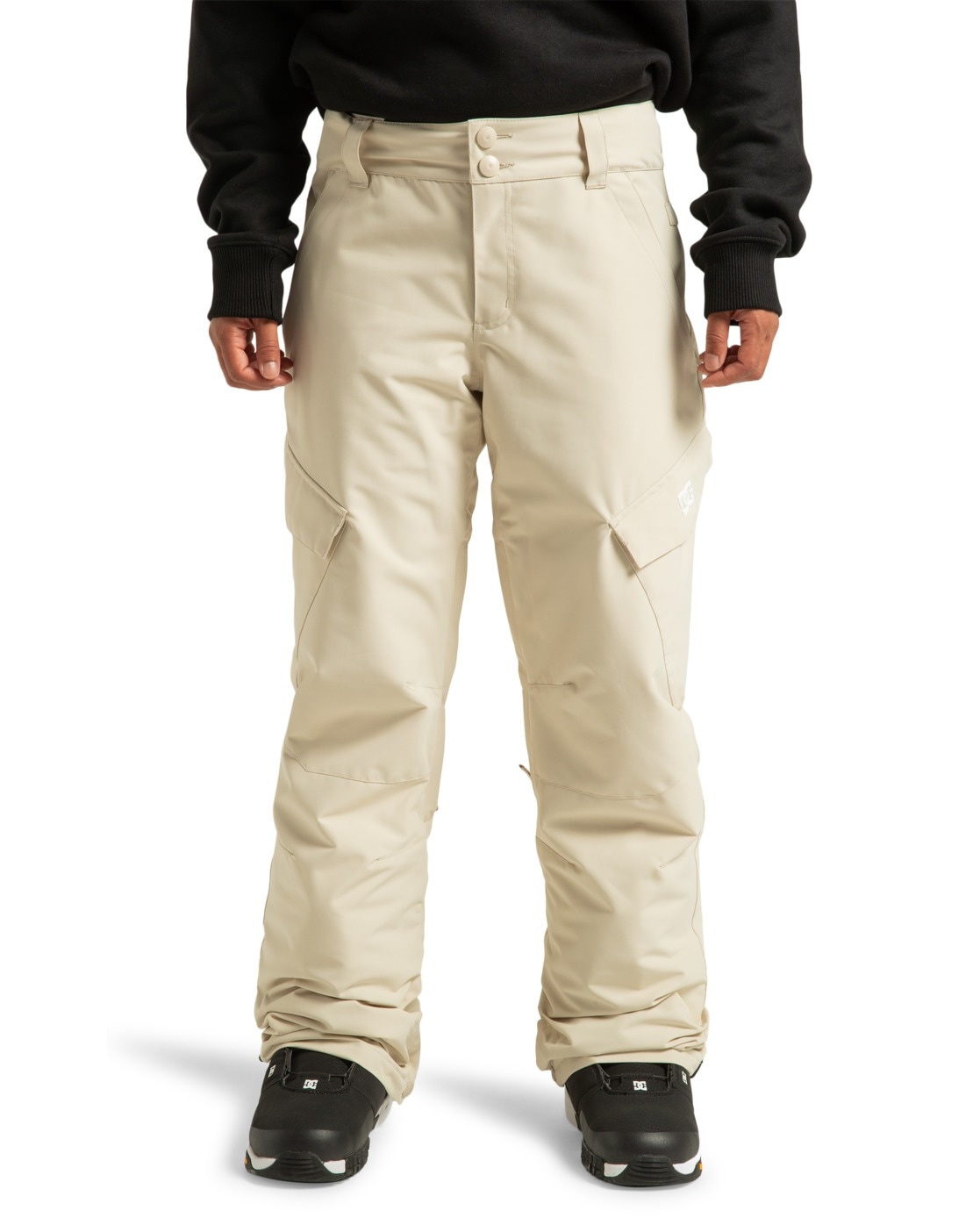 Snowboardhose DC SHOES "Nonchalant", Damen, Gr. XL, oatmeal, 100% Polyester, Hosen