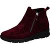 Schlupfboots WALDLÄUFER "H-BRUNI", Damen, Gr. 7,5 (41), rot (bordeaux), Veloursleder, unifarben, klassisch, Schuhe, Winterboots, Stiefelette, Bequemschuh in Komfortweite G (= weit)