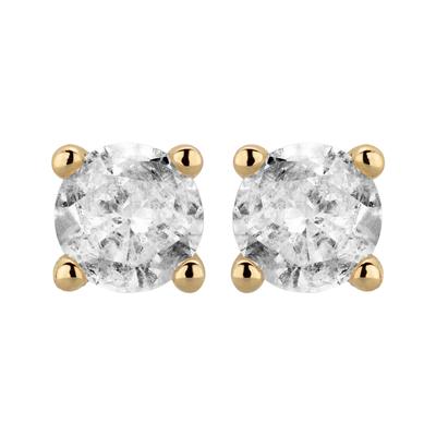 Paar Ohrstecker OROLINO "585/- Gelbgold 2 Brill. 0,25 ct. weiß", gelb (gelb, weiß), Ohrringe, Damen, ONE-SIZE, 0,25 ct, Gold Image
