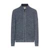 Strickjacke CAMEL ACTIVE, Herren, Gr. XXL, blau (tinted blau), Web, Obermaterial: 70% Baumwolle, 30% Polyacryl, meliert, casual, regular fit taillenbedeckt, ohne Ausschnitt, Langarm Rippbündchen, Strickjacken, mit Logo Stickerei