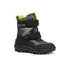 Winterstiefel GEOX "J HIMALAYA BOY B ABX", Kinder, Gr. 29, bunt (grau, lime), Textil, Synthetik, sportlich, Schuhe, Snowboots, Klettstiefel mit Warmfutter, Größenschablone zum Download
