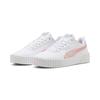 Sneaker PUMA "CARINA 3.0 SPACE BELLE JR", Gr. 35,5, puma weiß, pinkscape, Synthetik, sportlich, Schuhe