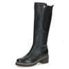 Stiefel CAPRICE, Damen, Gr. 40, schwarz, Leder, klassisch, Schuhe, Blockabsatz, Langschaftstiefel mit Kontrast-Rahmennaht