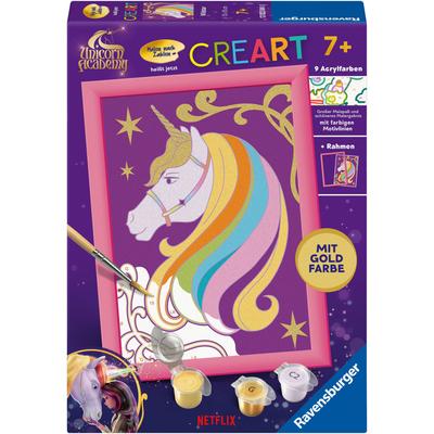 Malen nach Zahlen RAVENSBURGER "CreArt, Malen nach Zahlen, Kinder, Unicorn Academy - Wildstar", bunt, Malvorlagen, KinderB:13cm H:18cm, Made in Europe, B:13cm H:18cm Image