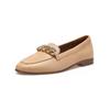 Slipper INUOVO "INUOVO Slipper Leder", Damen, Gr. 40, braun (hellbraun), Leder, casual, Schuhe