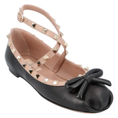 Valentino Rockstud Ballerinas Schwarz Image