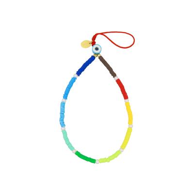 Fashionbox Armband mit Vinylplättchen Regenbogen-Farben 1 rundes Element Image