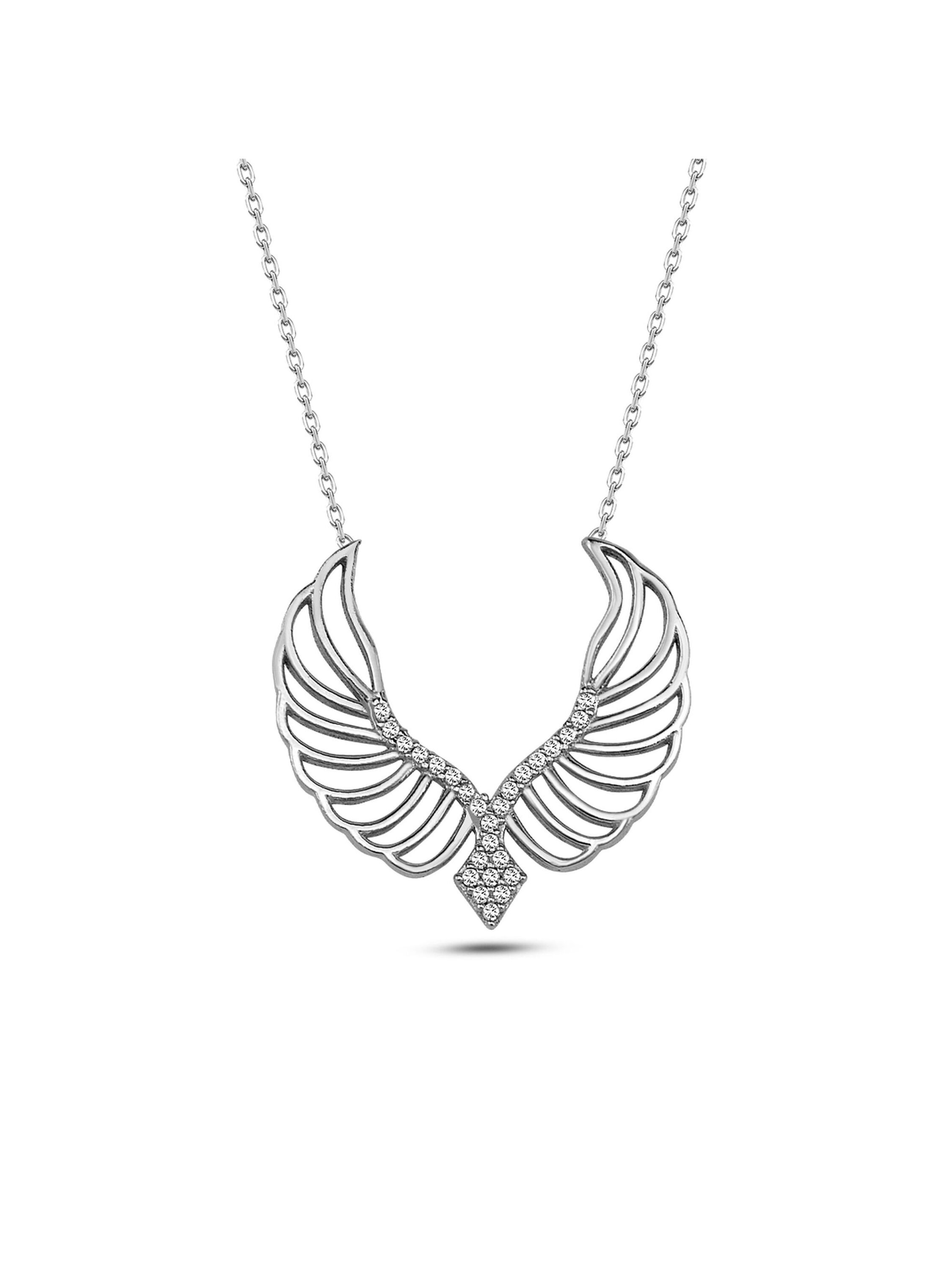 Dkeniz Anhänger mit Kette 925/- Sterling Silber Modern Design Silberkette