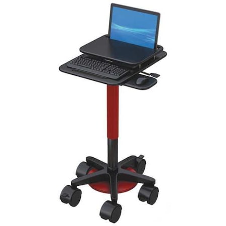 AFC INDUSTRIES LPC200_1825_LSH16_01 Adj.-H Computer Stand,18 in W,Black/Red