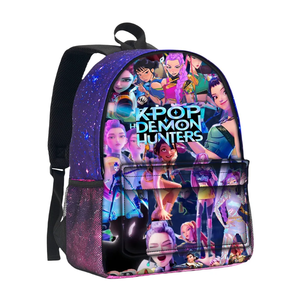 Huntrix Kpop sac à dos Mochila sac d'école garçons filles mode ciel étoilé sac à dos 3D dessin animé école sac à dos pour enfants sacs