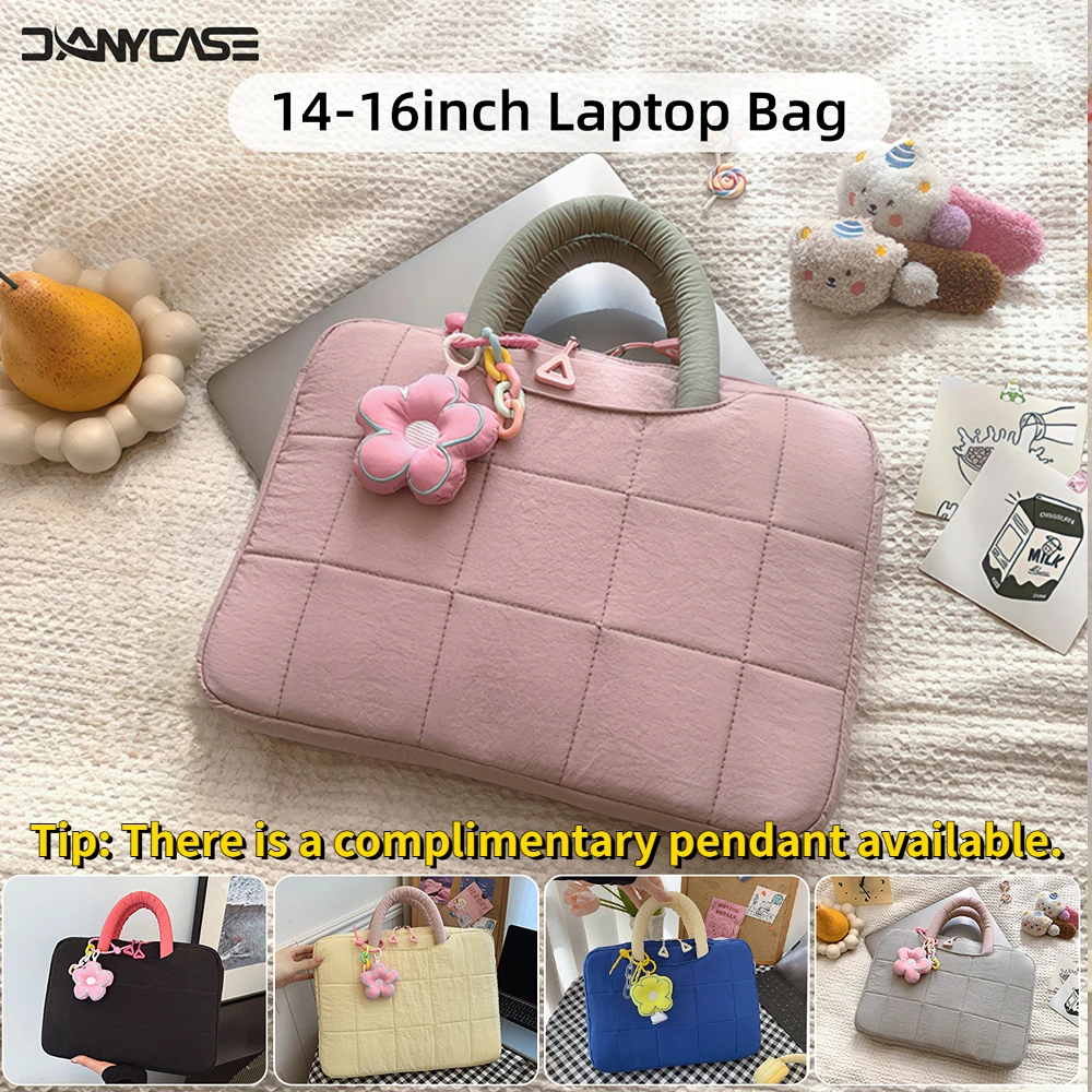 Neue leichte geschwollene Laptop-Hülle 14 Zoll 16 Zoll Pendler-Laptop-Aktentasche Notebook-Hülle Notebook-Hülle Tragbare Handtasche für Frauen Image