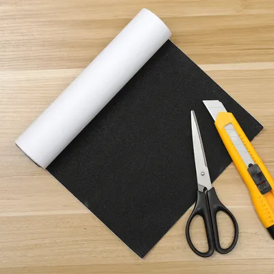 80X20Cm Skateboard Scooter Sandpaper Grip Tape Sheet Stair Pedal Strong Adhesive Bubble Free Durable Black Color For Longboard