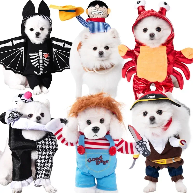 1PCS Halloween Dolch Pet Transformation Kleid Festival Lustige Messer Halten Hund Kleidung Katze Stehen Kleid Pet Dress Up Image