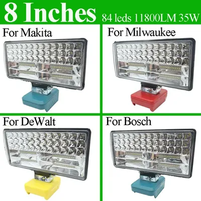 Outdoor Comping Led Light For Dewalt For Milwaukee For Makita For Bosch 18V Battery Spotlight Work Fishing Handheld Tool Lamp