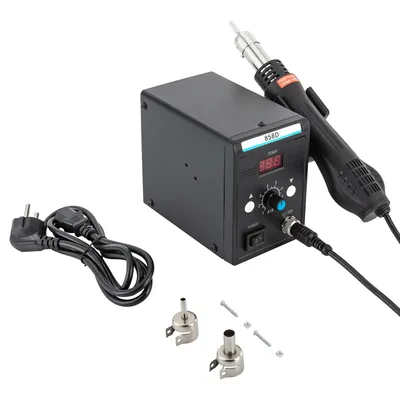 858D Hot Air Rework Station,700W 220V SMD Welding Station with Hot Air Gun,LED Digital Display,for Electronic Product Soldering