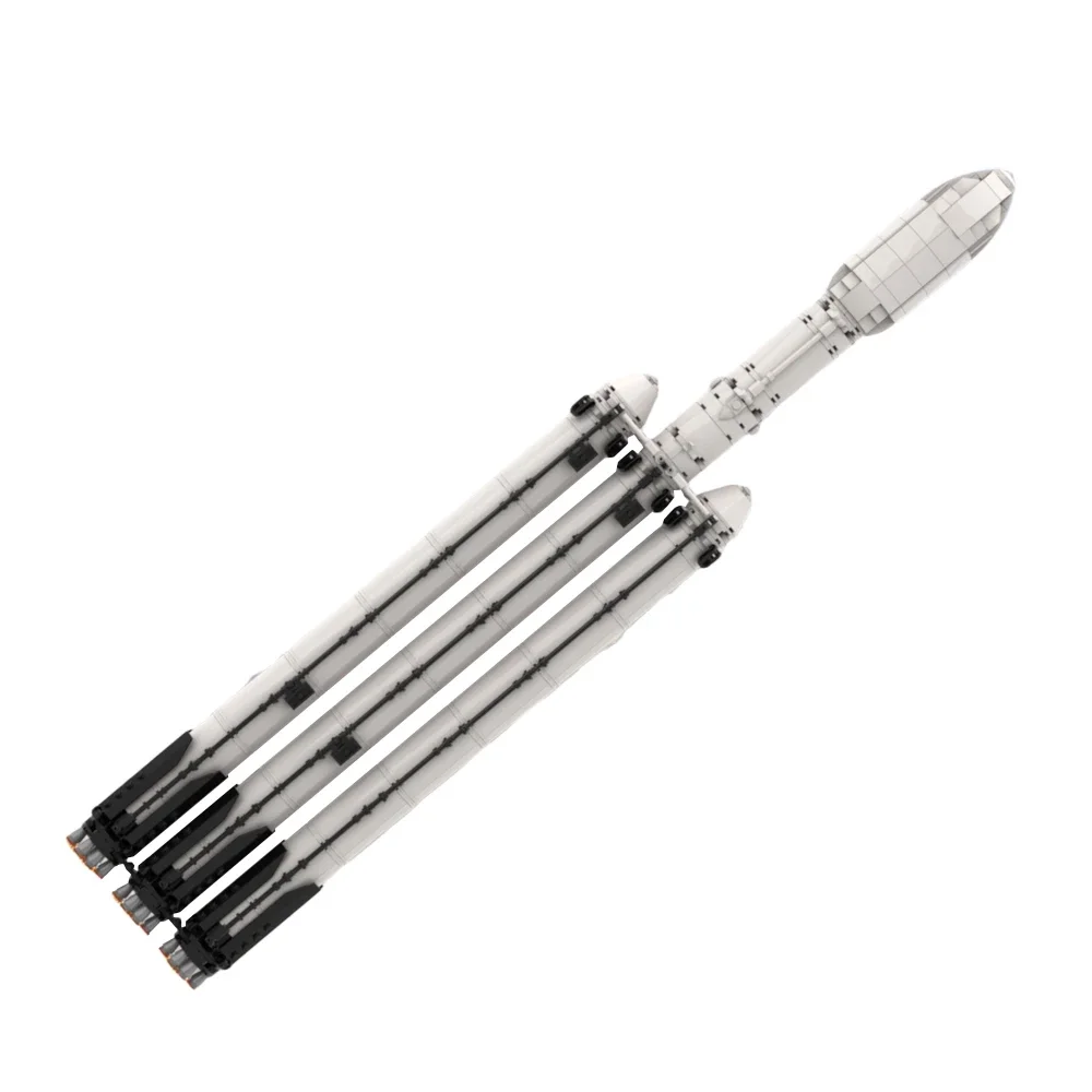 MOC Space Rocket Saturn V Falcon Heavy-lift Starten Fahrzeug Baustein Kit DIY Raumschiff Spielzeug Kinder Geschenke Image