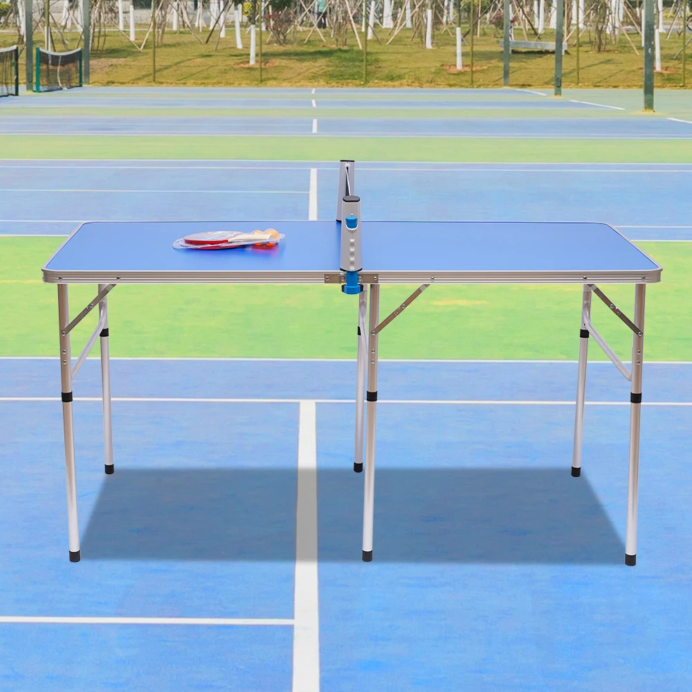 Faltbare Tischtennis platte mit Netz Indoor Outdoor Tennis Tischtennis Sportspiel leicht zu tragen Image