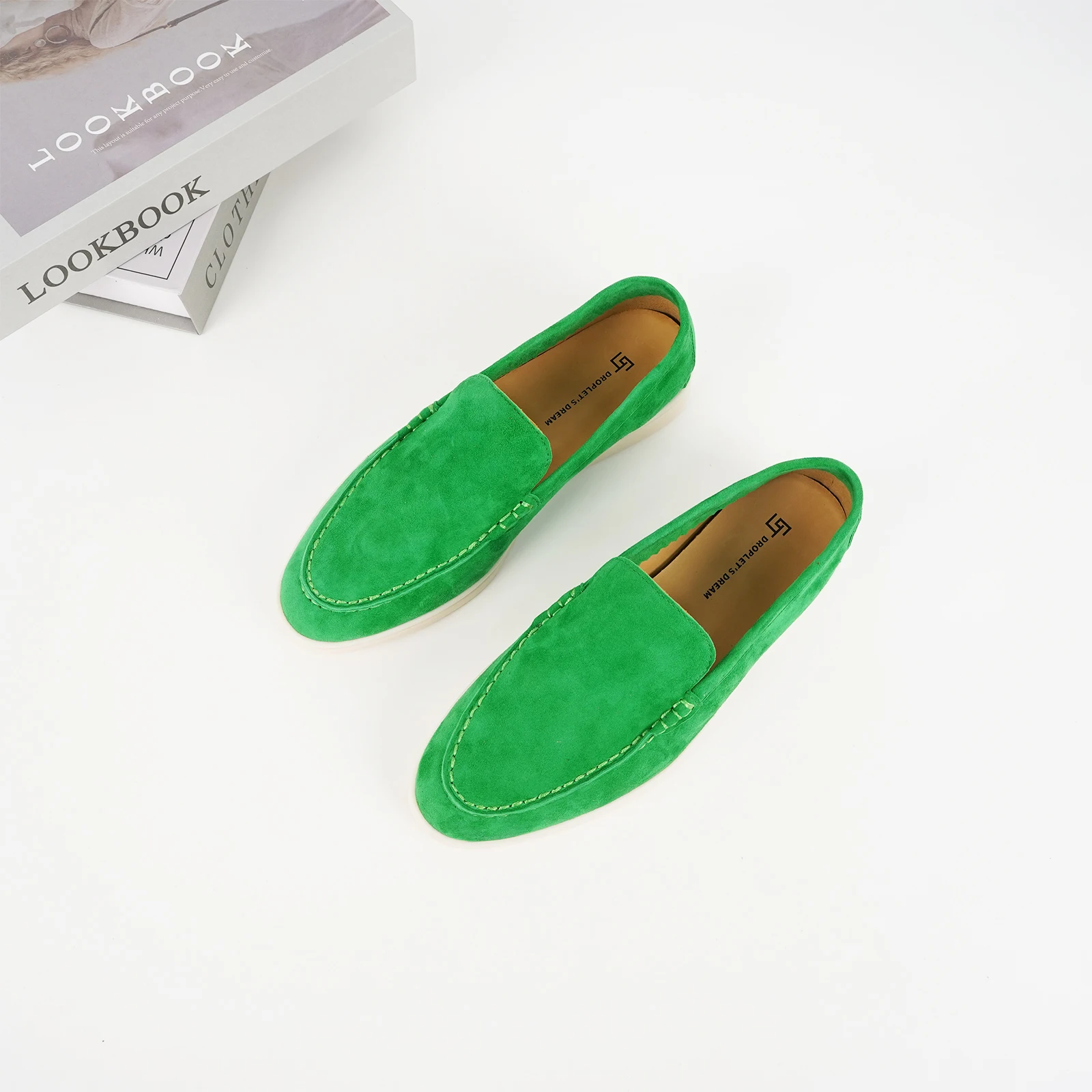 Women's Comfortable Outdoor Non slip Cashmere Face loafers Solid Color Round Head Men's Driving Shoes Casual Office Flat Shoes