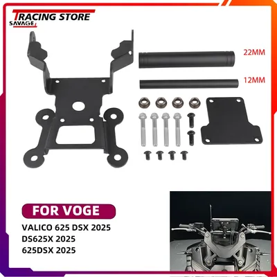 12mm/22mm GPS Navigation Handlebar Extension Bracket For VOGE Valico 625 DS625X 625DSX Mobile Phone GPS Sat Nav Mounting Holder