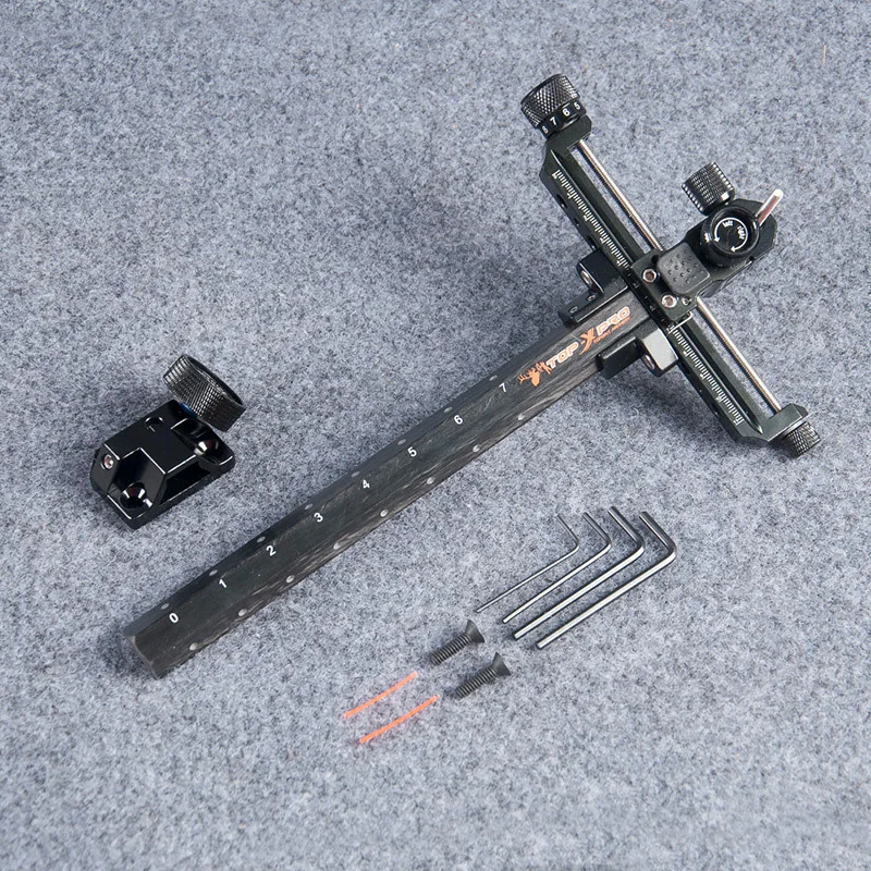 Bogenschießen TR1003 Recurve Bogen Anblick 9 zoll Carbon Bar 1 Pin Aluminium Legierung CNC Links/Rechts hand Jagd Bogen pfeil Schießen Zugriffs Image