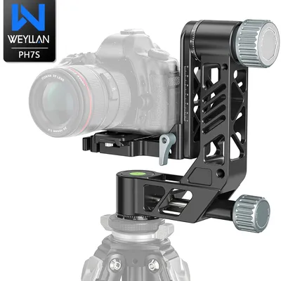 WEYLLAN PH7S Professional Gimbal Tripod Head 720 Panoramic Gimbal Head for Birdwatching Telephoto Lens Aluminum Alloy Lever Lock