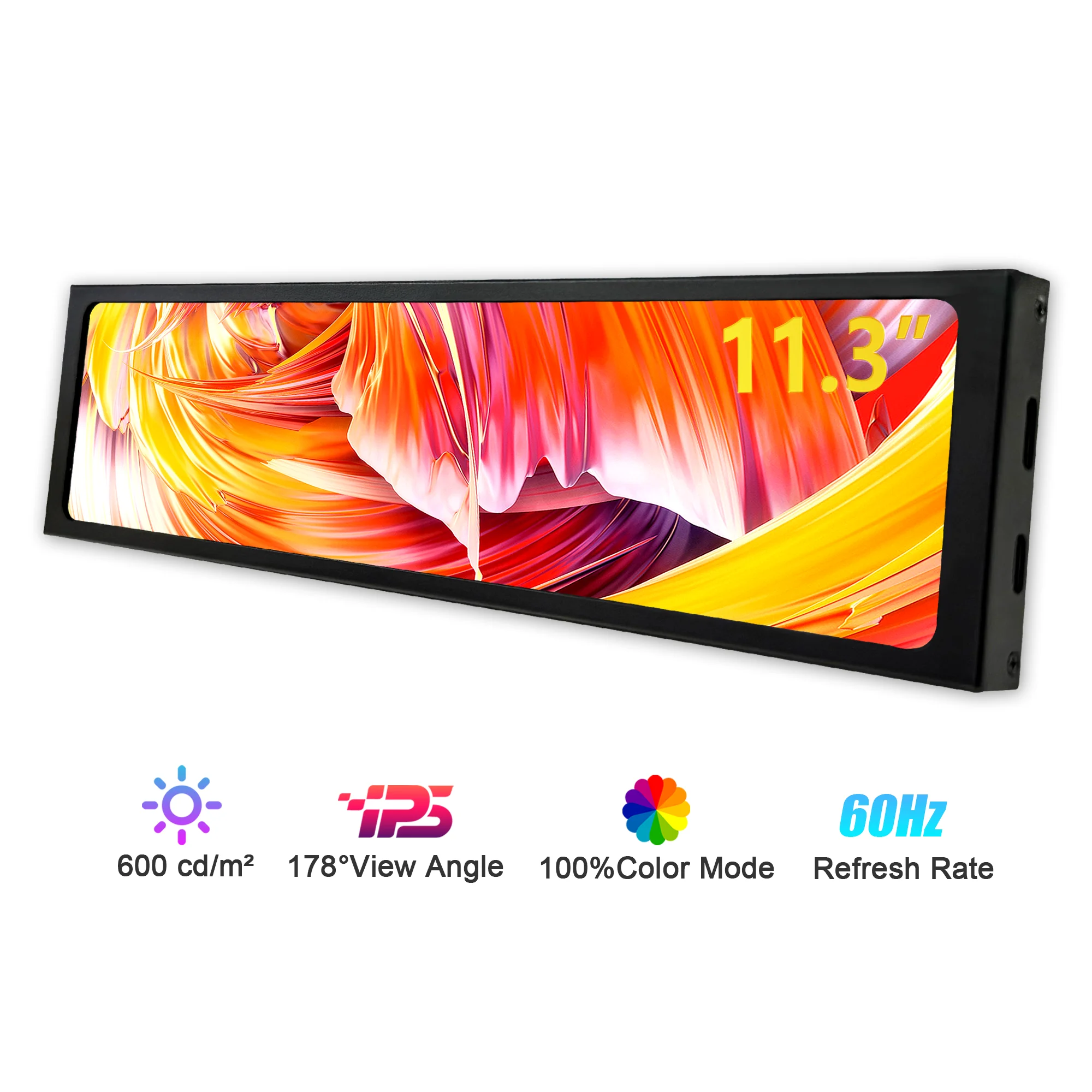 Tragbarer 11,3-Zoll-Mini-Monitor mit 1920 x 440 Bar, IPS-Bildschirm, gestreckter Streifen für Computer. Nicht kompatibel mit integrierten AMD-Grafik Image