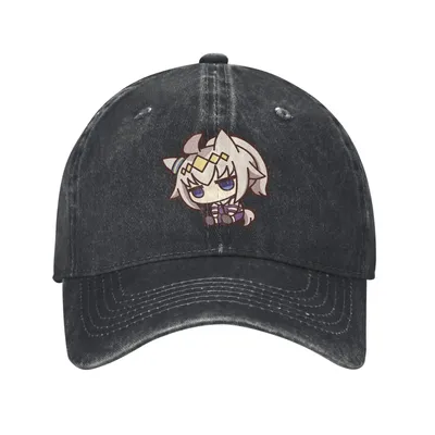 Oguri Cap Chibi Doll Uma Musume Cinderella Gray Baseball Cap Distressed Washed Hats Retro Outdoor Workouts Adjustable Sun Cap