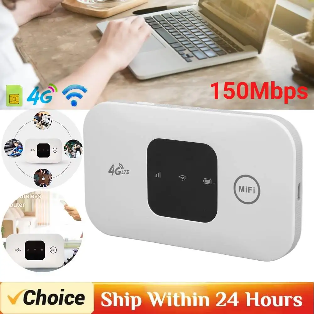 4G-Taschen-WLAN-Router, tragbarer mobiler Hotspot, 150 Mbit/s, kabelloses Modem, 2100 mAh Breitband mit SIM-Kartensteckplatz, breite Abdeckung Image