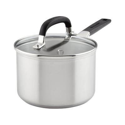Farberware Kitchenaid Stainless Steel Induction Sauce Pan With Measuring Marks And Lid