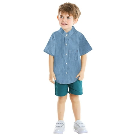 Razzly Toddler Boys Shirts 8 Shirt Teen Boy Kid Cargo Large Pack Short T Shirt Boy Athletic T Shirt Toddler Boy Thermal Shirt Toddler Sleeveless Shirt Boys Summer Short(Light Blue 18-24 Months)