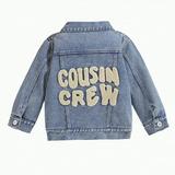 Ccpelsie Boys Girl s Jean Jacket Cute Denim Jacket Long Sleeve Button Down Spring Fall Outerwear(Beige 4-5 Years)
