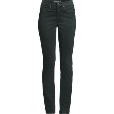 Straight Leg Stretch Cord Jeans, Mid Rise, Women, size: 14/16 34, regular, Green, Cotton-blend, by Lands' End