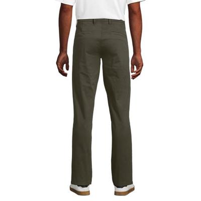 Stretch Chinos, Slim Fit, Men, size: 30 32, regular, Green, Cotton/Cotton-blend, by Lands' End