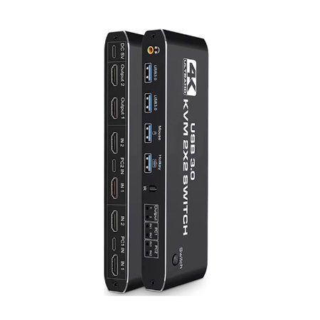 Dual Display HDMI USB 3.0 KVM Switch 2 in 2 out IR Remote Control for Multimedia Professionals APPLAYERR Spare Part