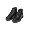 Winterboots GEOX "U POVE", Herren, Gr. 43, schwarz, Glattleder, Veloursleder, casual, Schuhe, Budapester, Businessschuh mit Warmfutter, Größenschablone zum Download