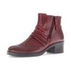 Stiefelette GABOR "TUNIS", Damen, Gr. 42,5, rot (dunkelrot), Glattleder, unifarben, klassisch, Schuhe, Blockabsatz, Ankleboots, Zierreißverschluss außen, Weite G (=weit)