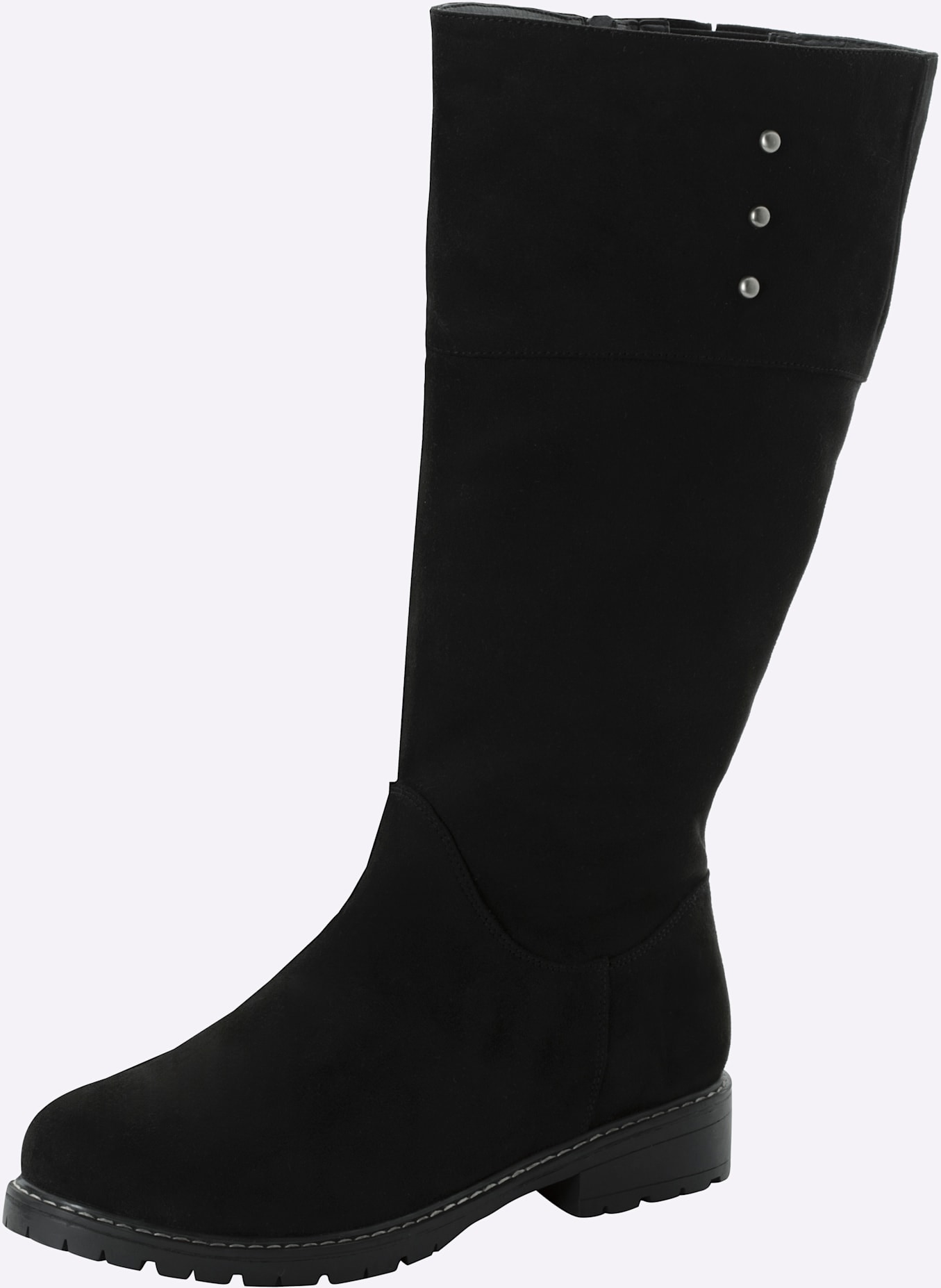 Weitschaftstiefel SHEEGO, Damen, Gr. 39, XXL-Schaft, schwarz, Polyester, Schuhe Weitschaftstiefel