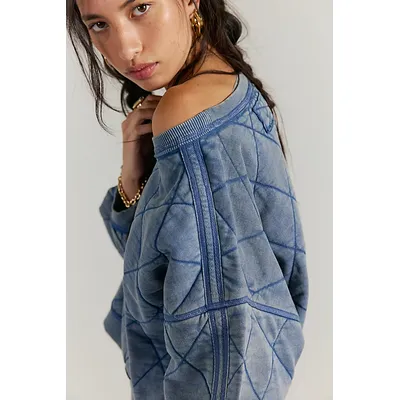 We The Free Mirage Pullover at Free People in Siesta Seas, Size: Large