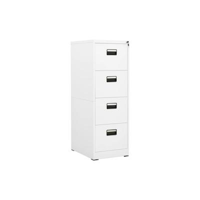 vidaXL Aktenschrank Weiß 46x62x133 cm Stahl Image