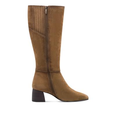 Tamaris Damen Reitstiefel aus Leder mit kniehohem Absatz, Kamelbraun Image