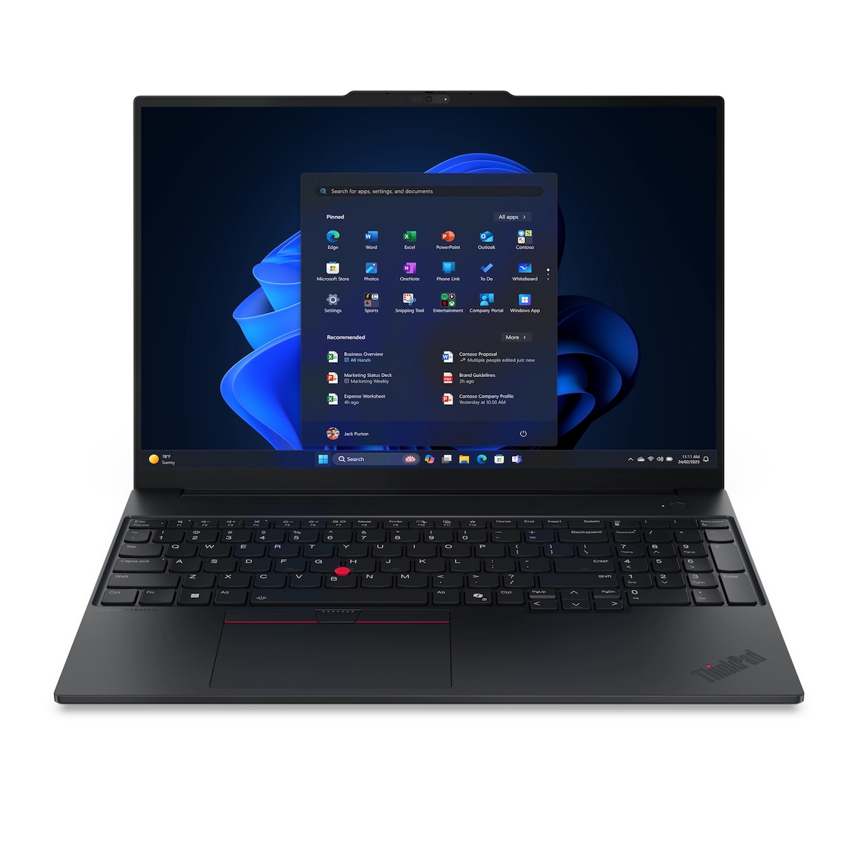 Lenovo ThinkPad E16 G3 (Black, 16" WUXGA, AMD Ryzen™ 5 220, 32 GB RAM, 1 TB SSD) mit Windows 11 Pro Image