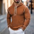 Per uomo Felpa con cappuccio Felpa con cappuccio a nido d'ape Felpa con cappuccio e zip corta Nero Verde militare Marrone Grigio Con Cappuccio Semplice Patchwork Cerniera Blocco di colore Sport