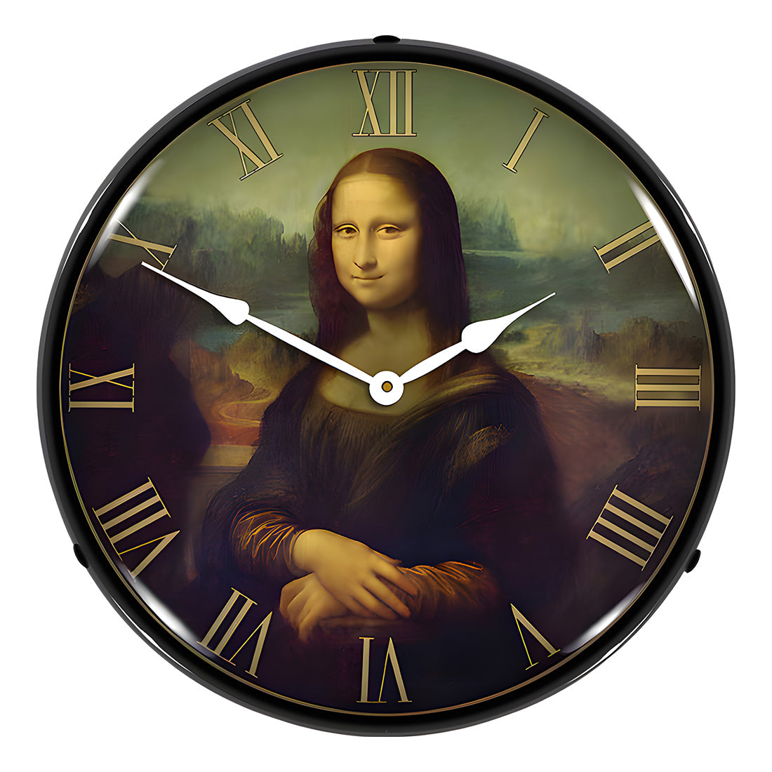Collectable Sign and Clock Mona Lisa Backlit Wall Clock