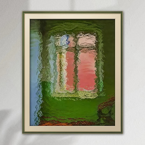 sussurri di riflessione, dipinto a olio su tela - arte murale per l'arredamento della casa, arte murale per la nuova casa come regalo di inaugurazione della casa