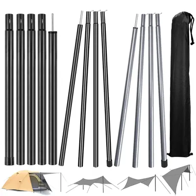 Tent Poles for Tarp Camping Tent Tarps Poles Adjustable Heavy Duty Poles Tent Pole for Backpacking Hiking Awning Accessories
